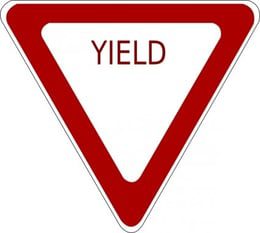 Icon of a yield sign