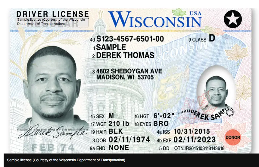 New Wisconsin Driver’s License Sample