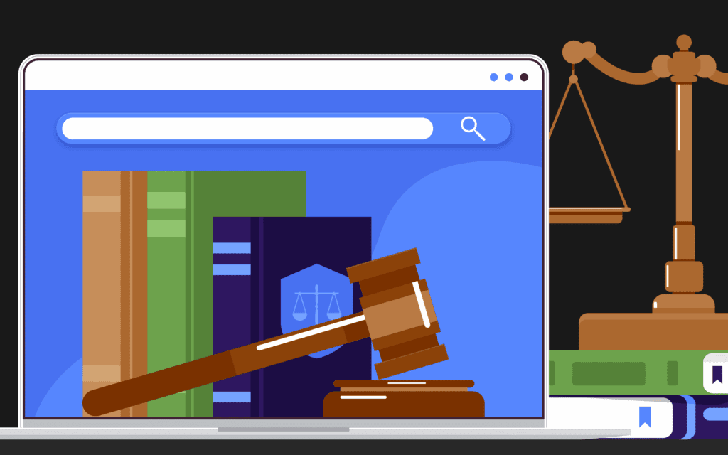 A header image for a Google Trends study about the most searched legal question in every U.S. state.
